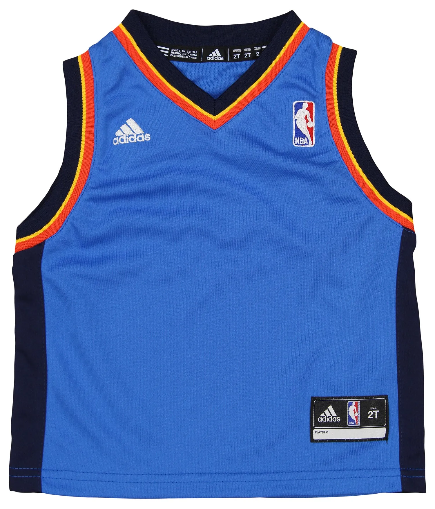 Adidas Oklahoma City Thunder NBA Toddlers Blank Replica Road Jersey, Blue