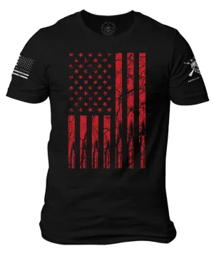 American Bullet Flag Original American Bad Ass Crewneck T-Shirt