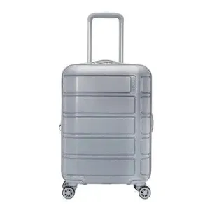 American Tourister Vital Hardside Large Checked Spinner Suitcase - Silver/Mint