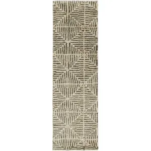 Bjorn Dark Brown/Black/Khaki Runner Rug