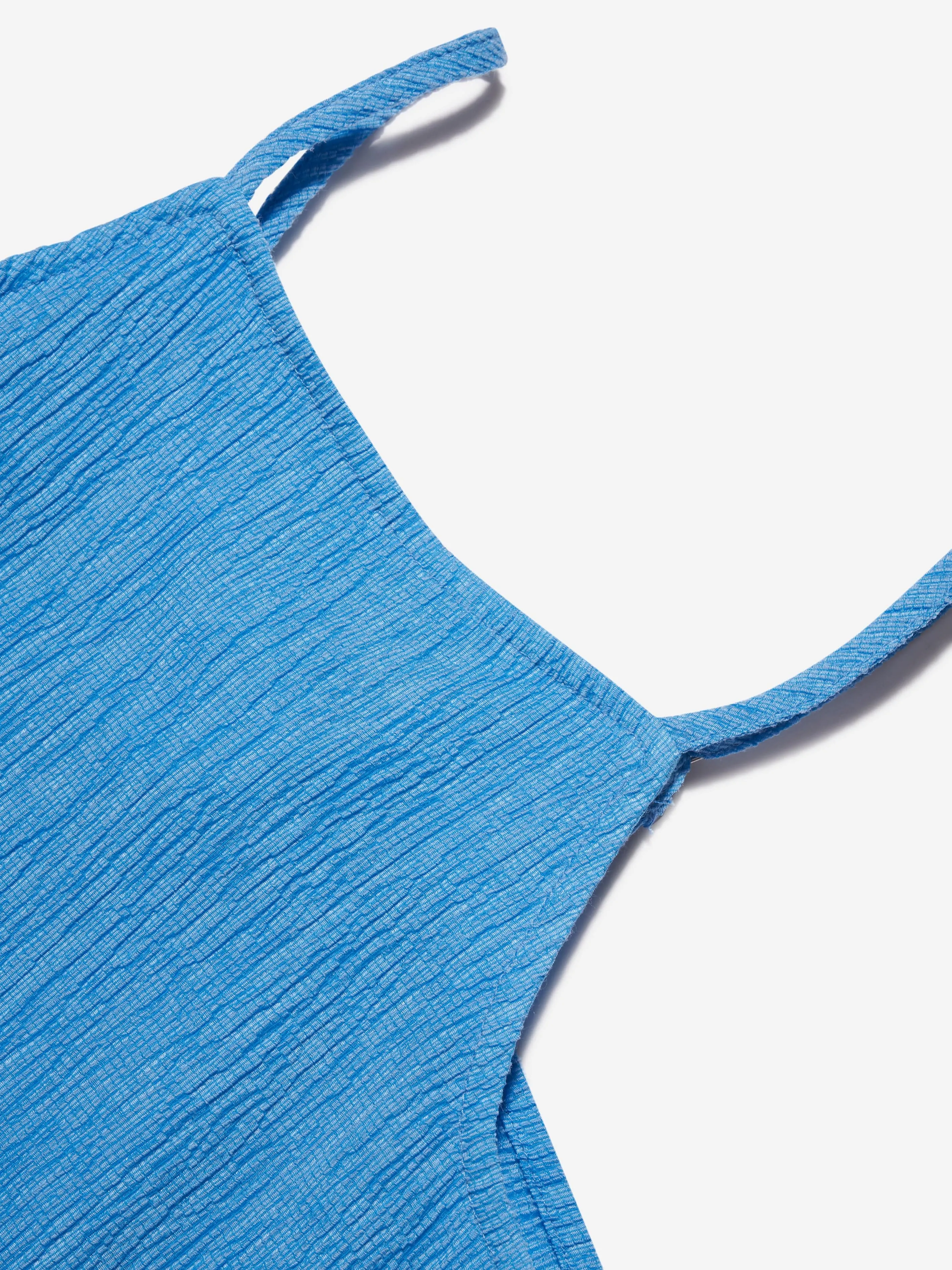 Calvin Klein Girls Crinkle Strap Top in Blue