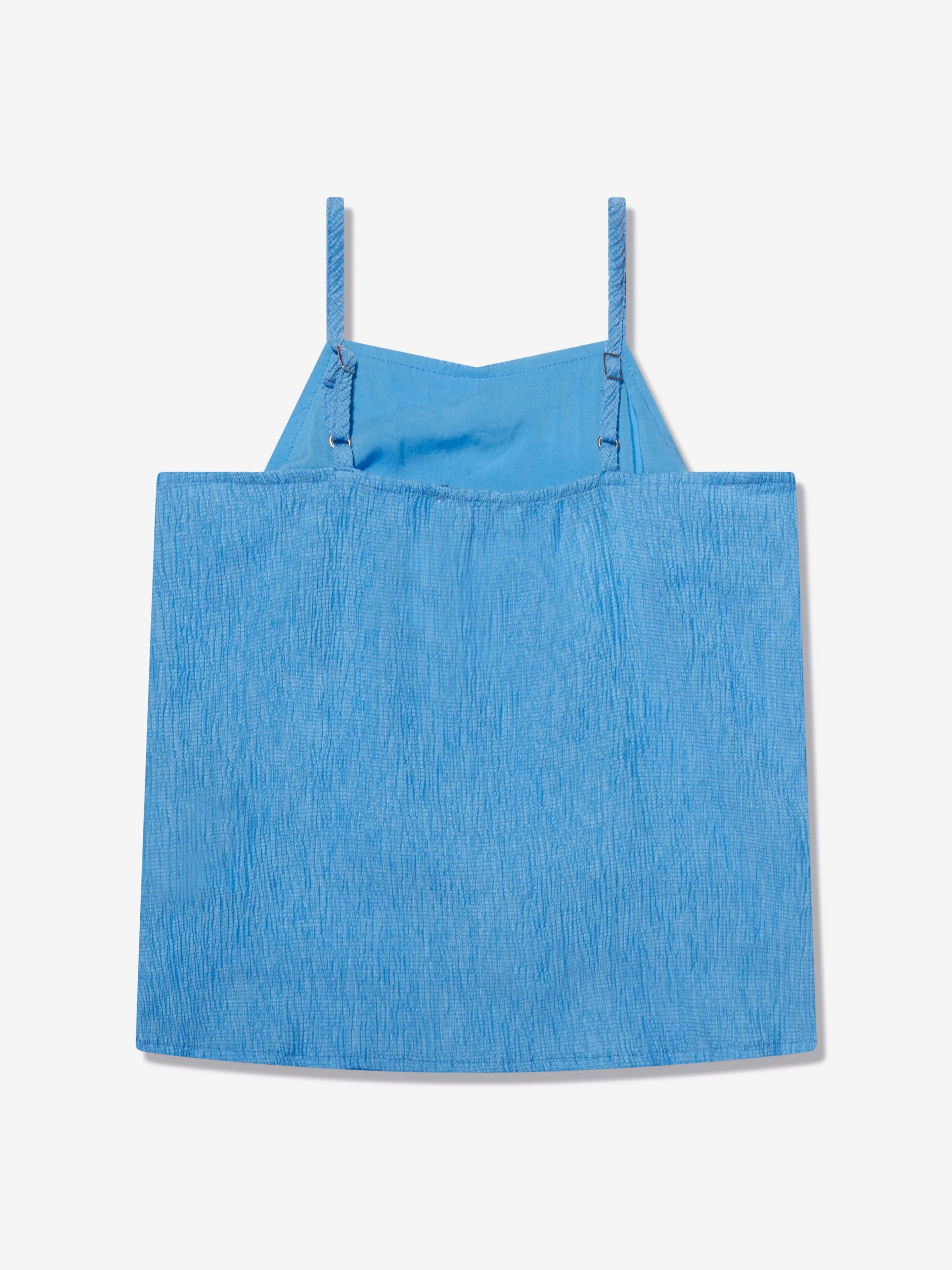 Calvin Klein Girls Crinkle Strap Top in Blue