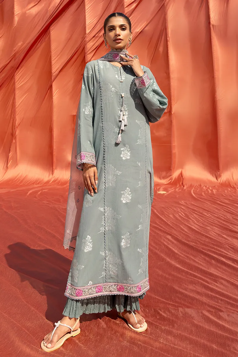 Cross Stitch Eid Lawn Edit – SILVER SHINE-3 PIECE COTTON JACQUARD SUIT