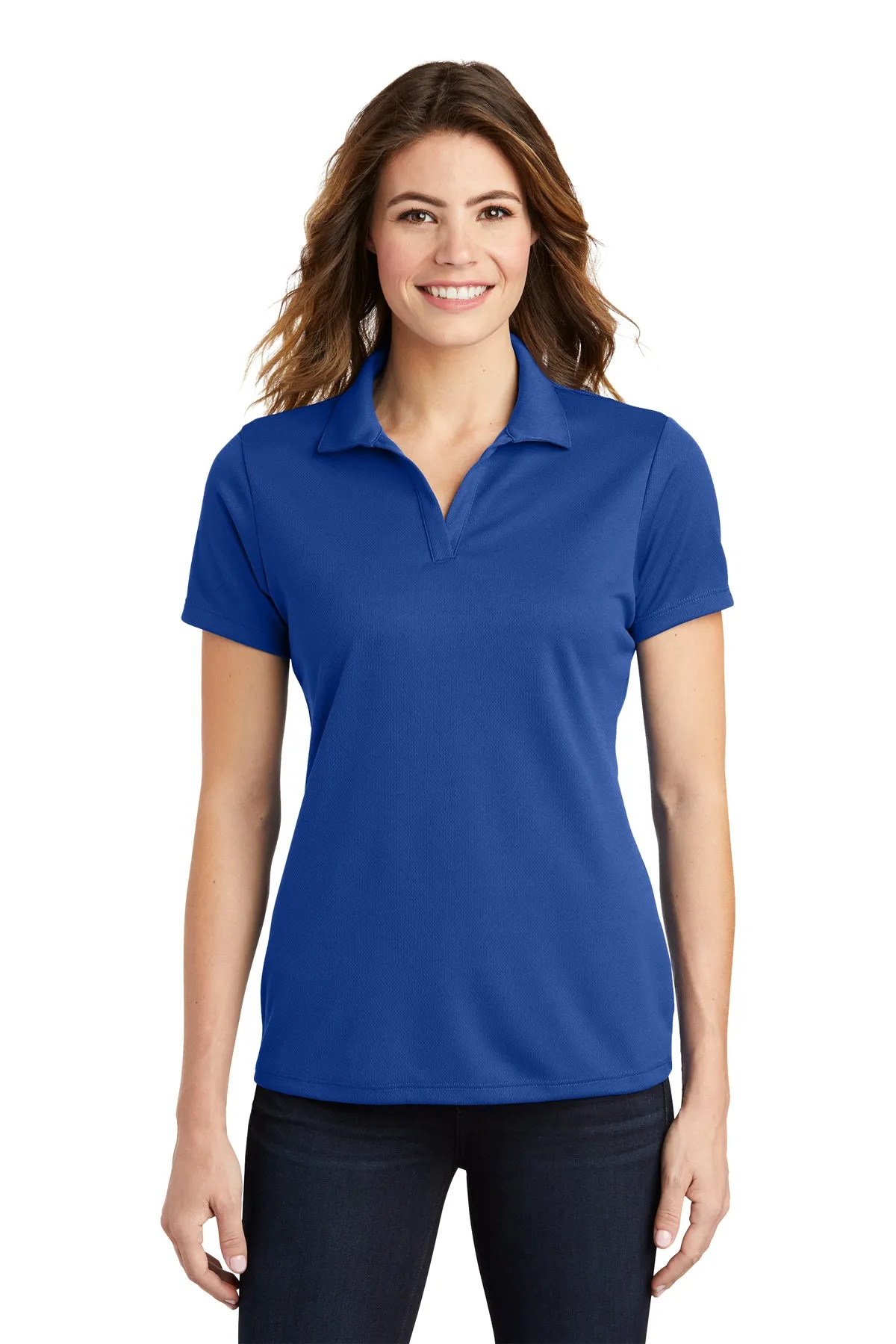 Custom Embroider Ladies Performance Polo Shirt - Moisture Wicking - PosiCharge RacerMesh Polo. Extended Colors. LST640-1