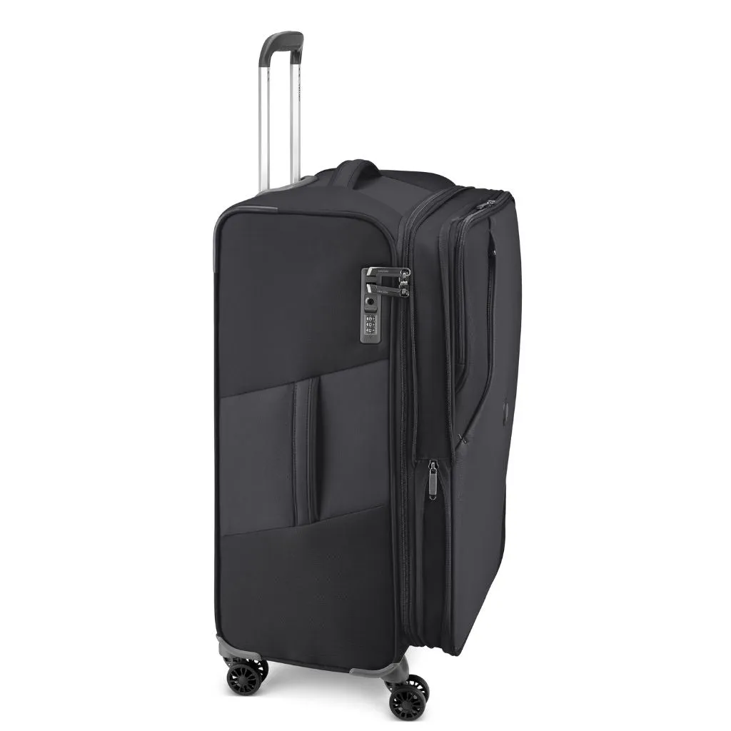 Delsey MARINGA 68cm Medium Exp Softsided Luggage - Black