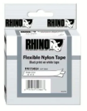 DYMO-RHINO Industrial Labels 1" White Flexible Nylon