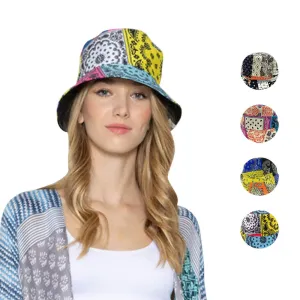 Empire Cove Paisley Bandana Design Bucket Hat Reversible Fisherman Cap Women Men