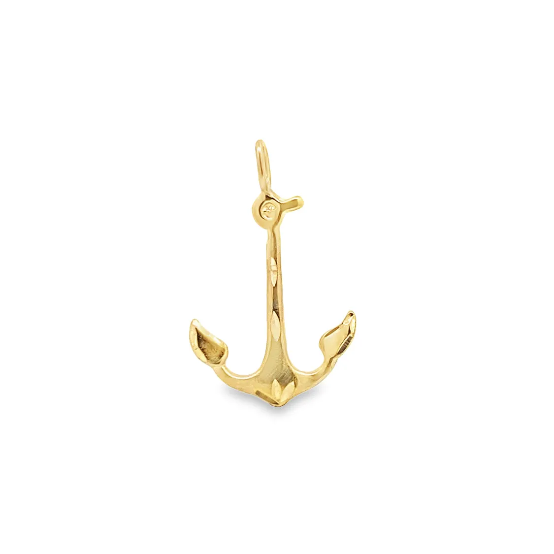 Estate Yellow Gold Anchor Pendant