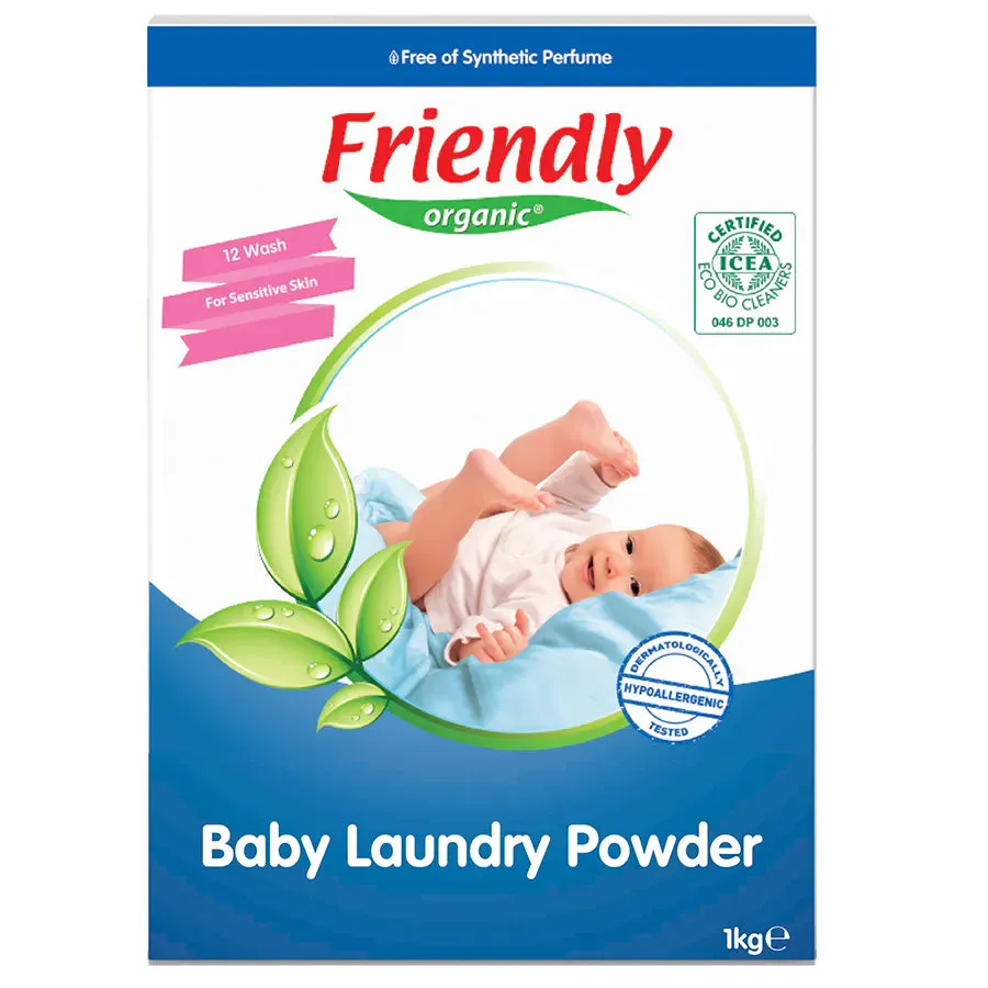 Friendly Organic 1000gm Baby Laundry Detergent Powder, White