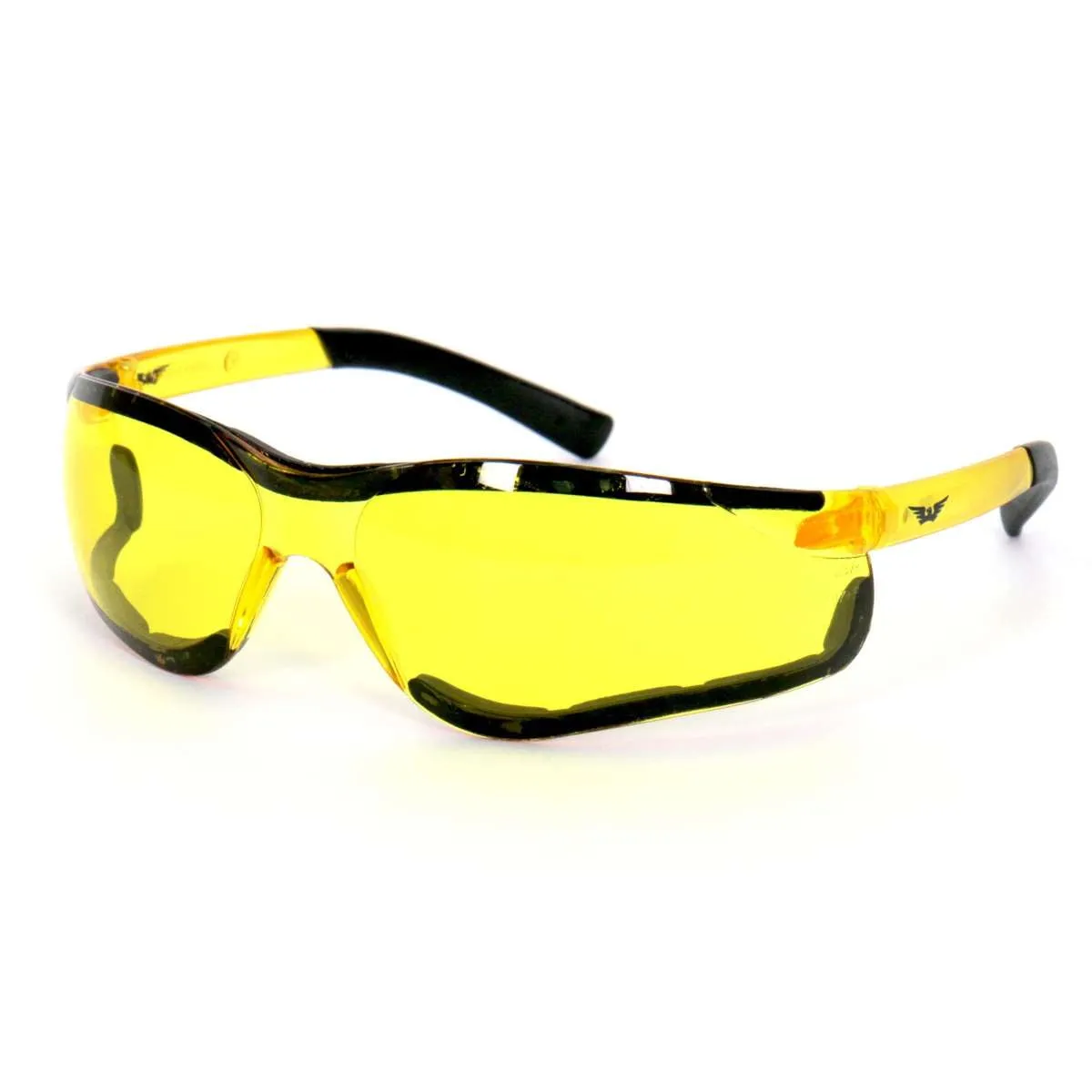 Hot Leathers Safety Wings Sunglasses with Yellow Lenses SGF1067