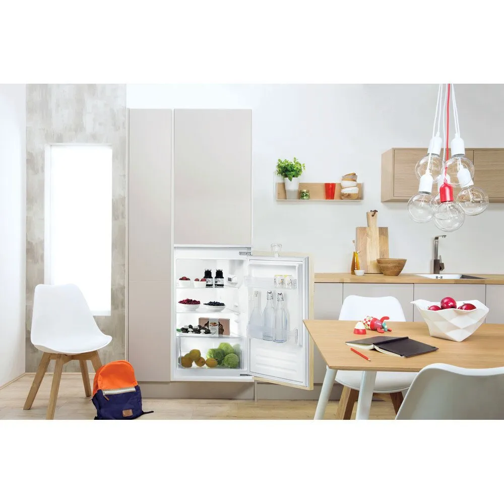 Indesit INS9012 Built-In Larder Fridge, Sliding Hinge, White