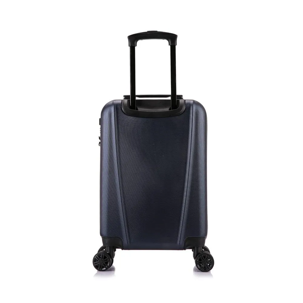 InUSA Ally Lightweight Hardside Carry On Spinner Suitcase - Navy Blue