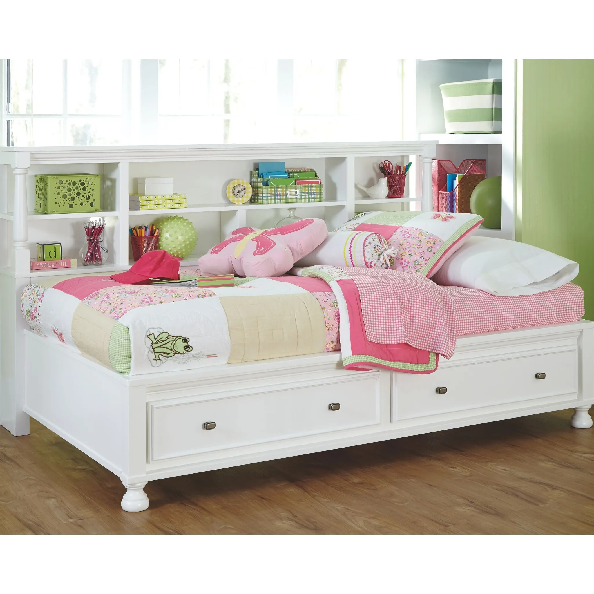 Kaslyn Full Storage Bed w/Bookcase HDBD