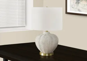 Lighting, 21"h, Table Lamp, Ivory / Cream Shade, Cream Resin, Transitional