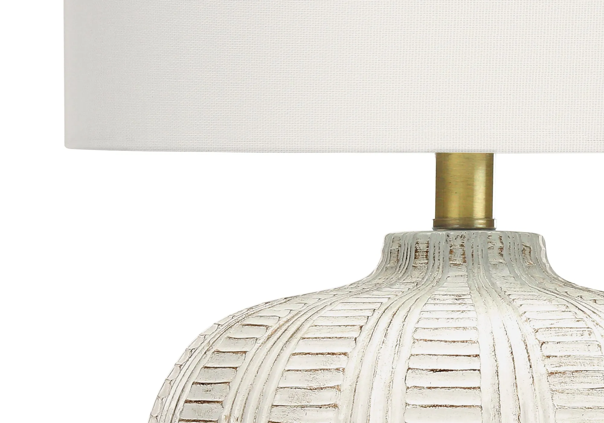 Lighting, 21"h, Table Lamp, Ivory / Cream Shade, Cream Resin, Transitional