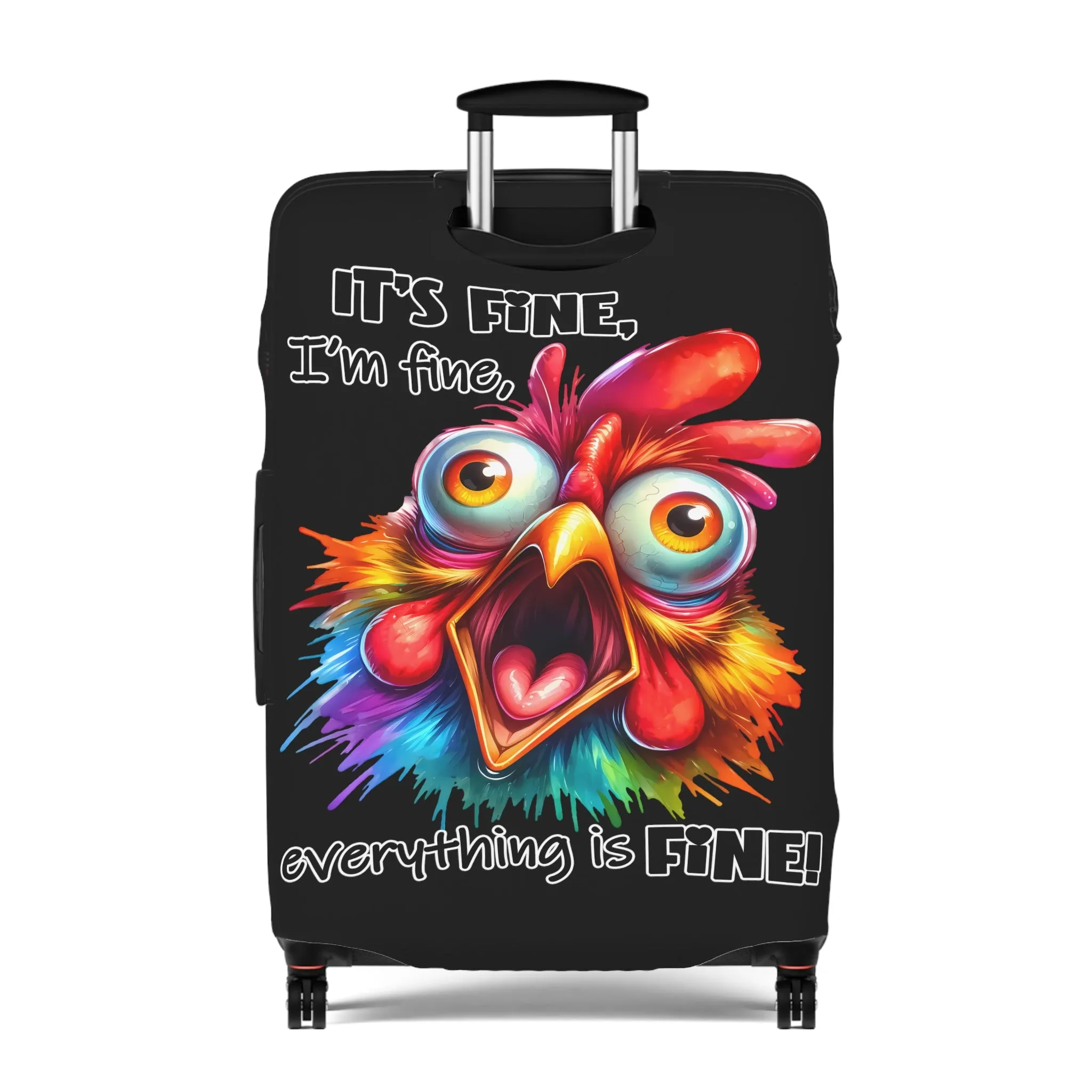 Luggage Cover, Chicken, It's Fine I'm Fine, awd-4034