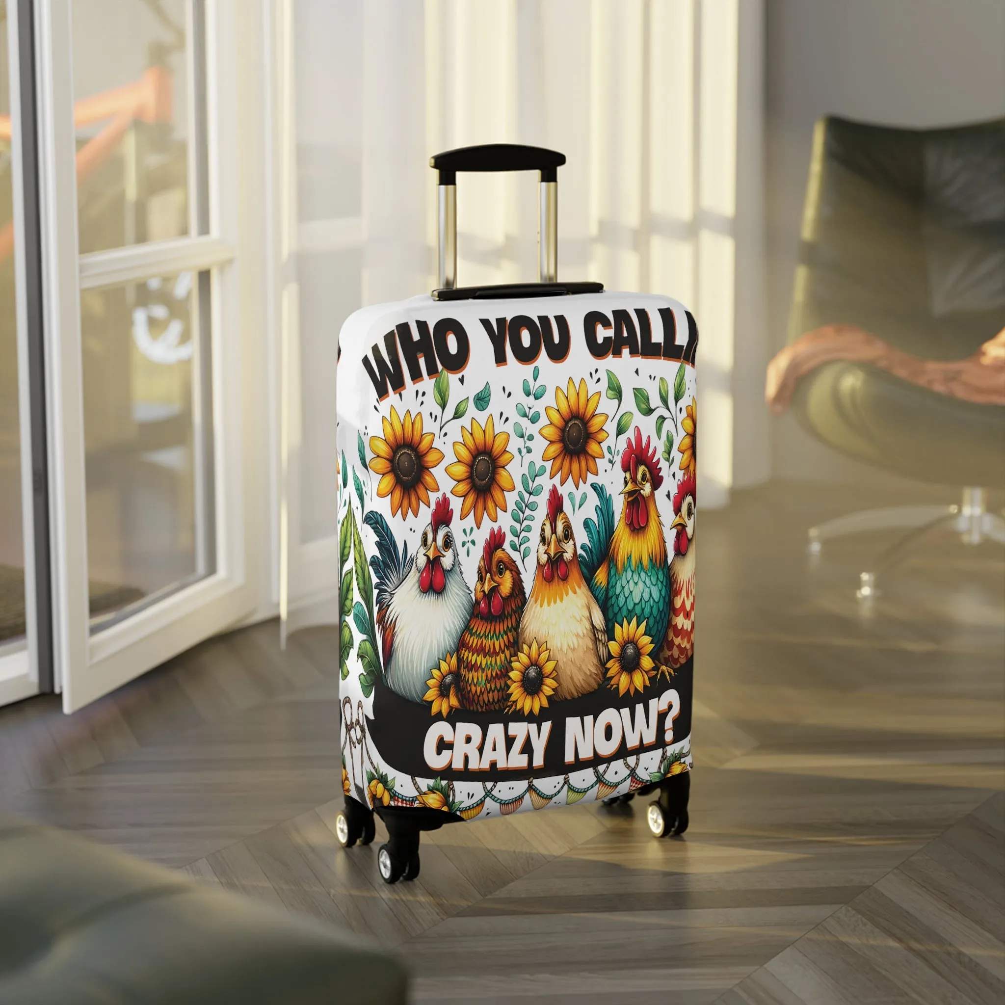 Luggage Cover, Chickens, Who you callin' Crazy Now, awd-1262