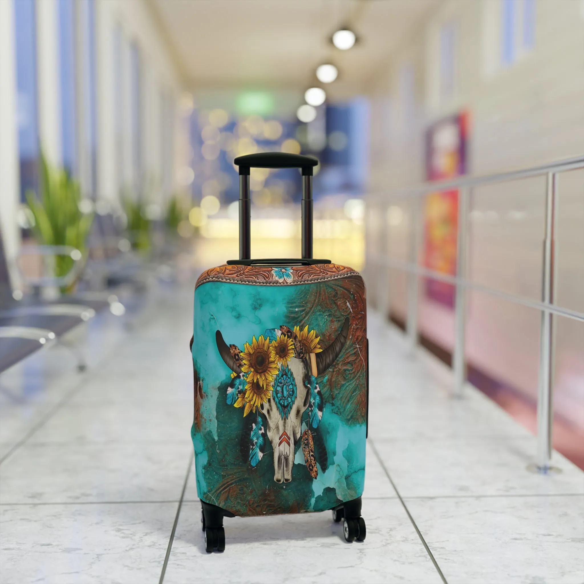 Luggage Cover, Country and Western, skull, awd-032