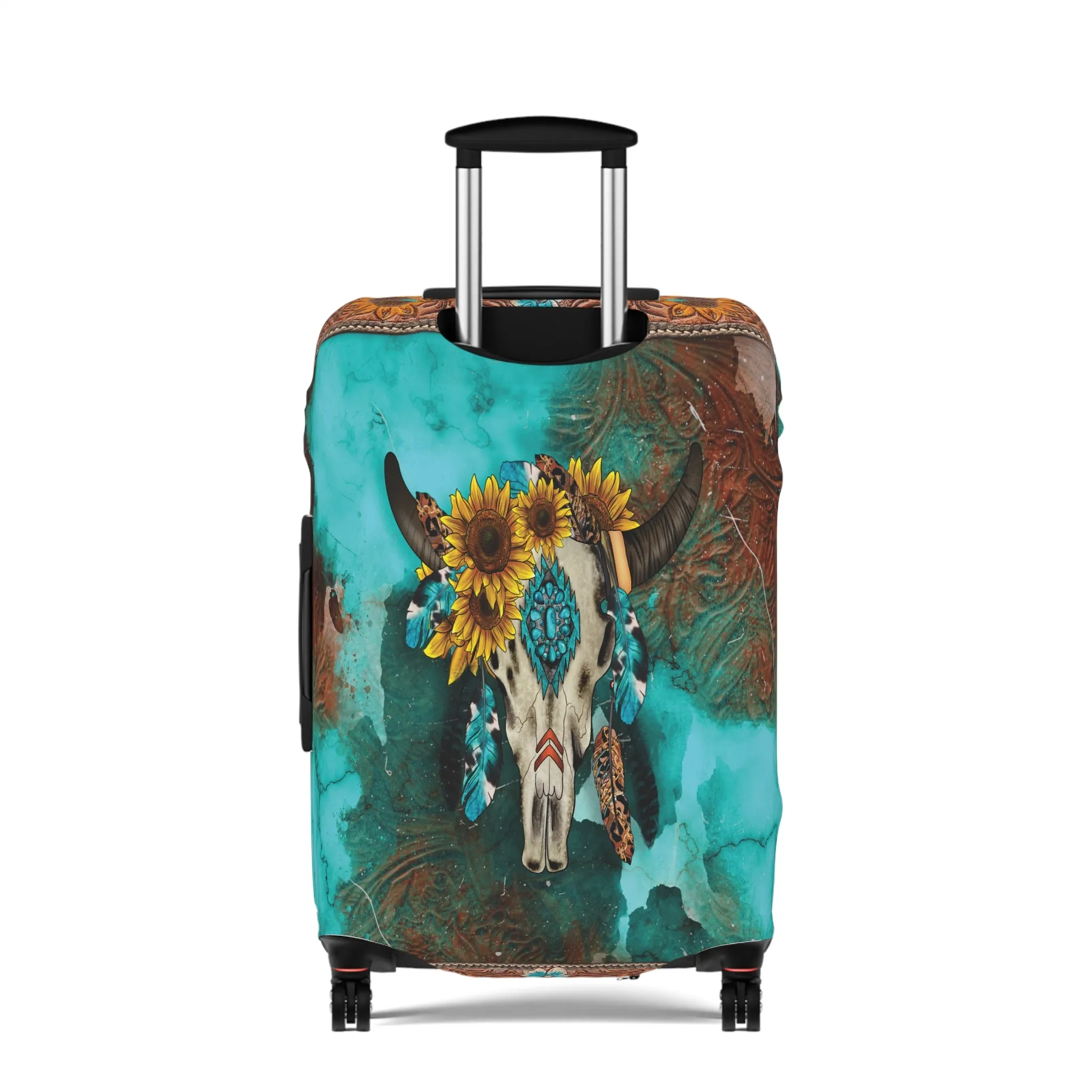 Luggage Cover, Country and Western, skull, awd-032