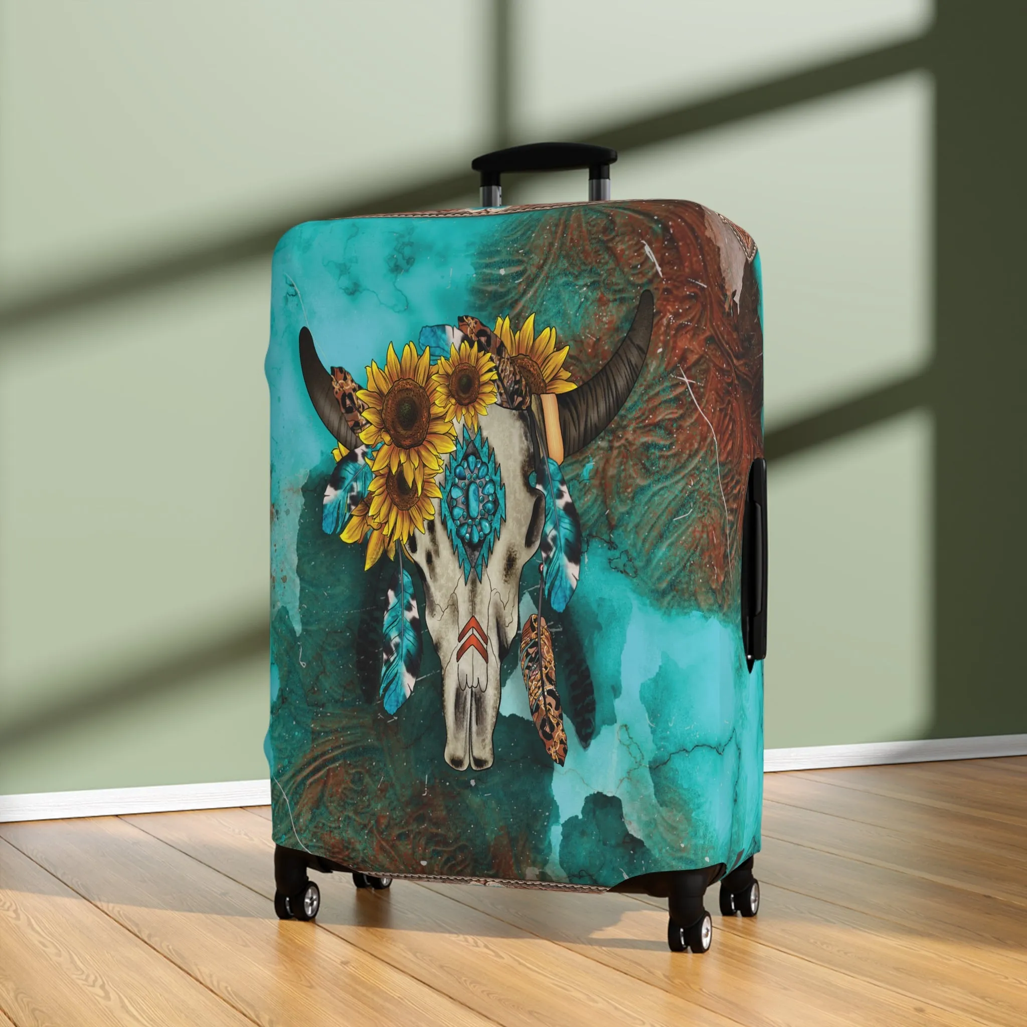 Luggage Cover, Country and Western, skull, awd-032