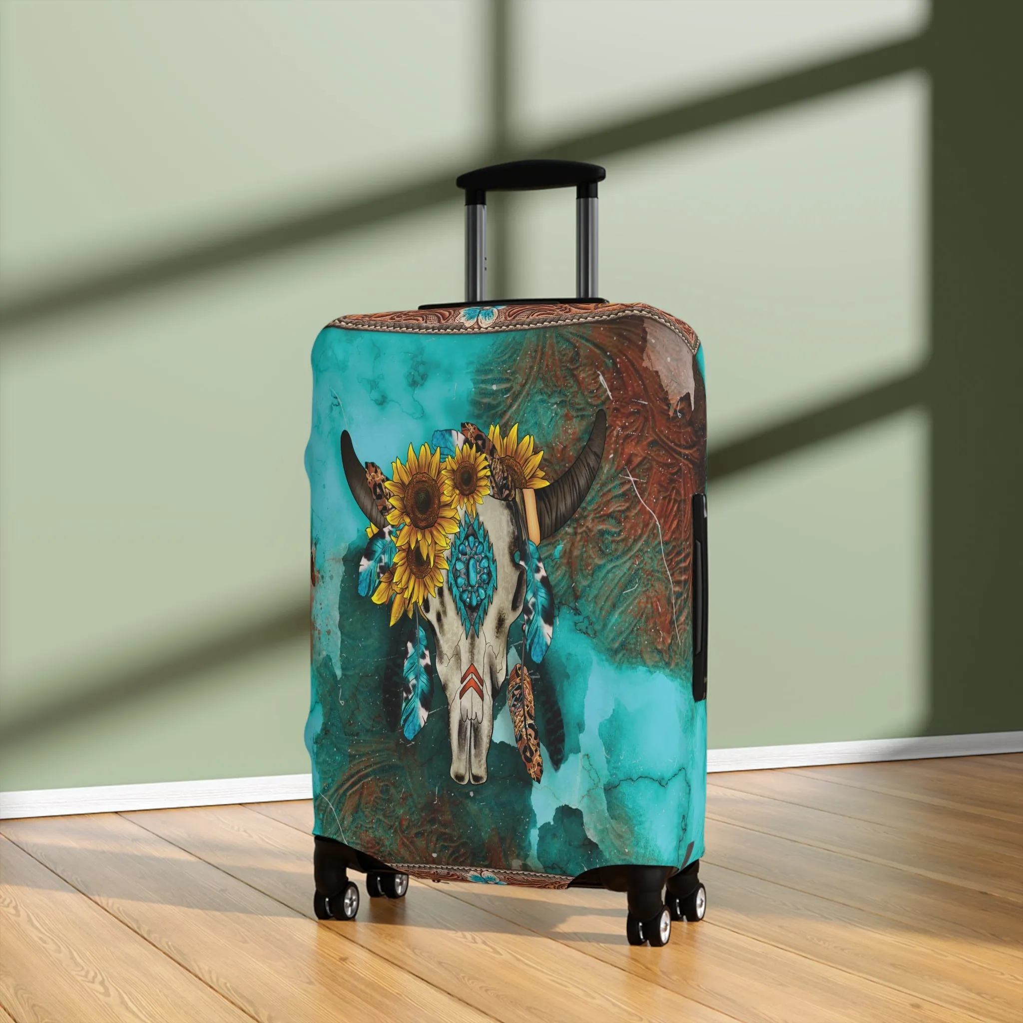 Luggage Cover, Country and Western, skull, awd-032