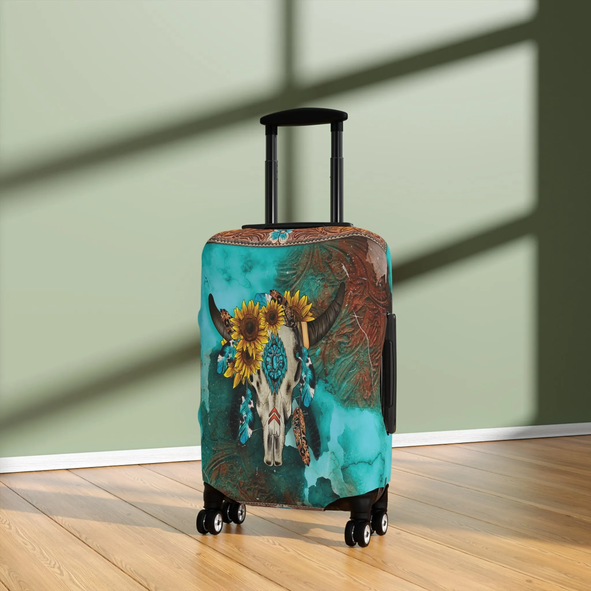 Luggage Cover, Country and Western, skull, awd-032