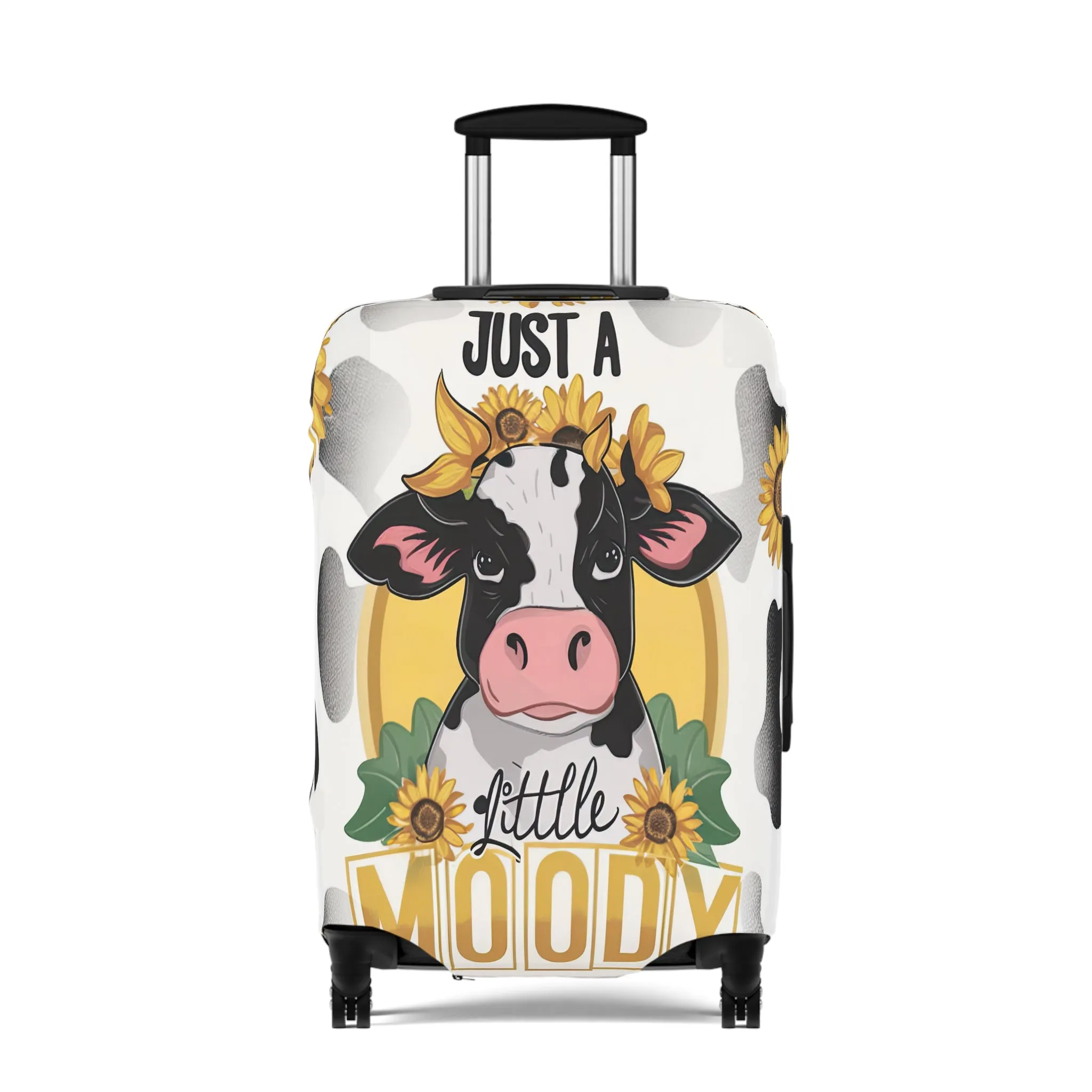 Luggage Cover, Cow, Just a Little Moody, awd-1697