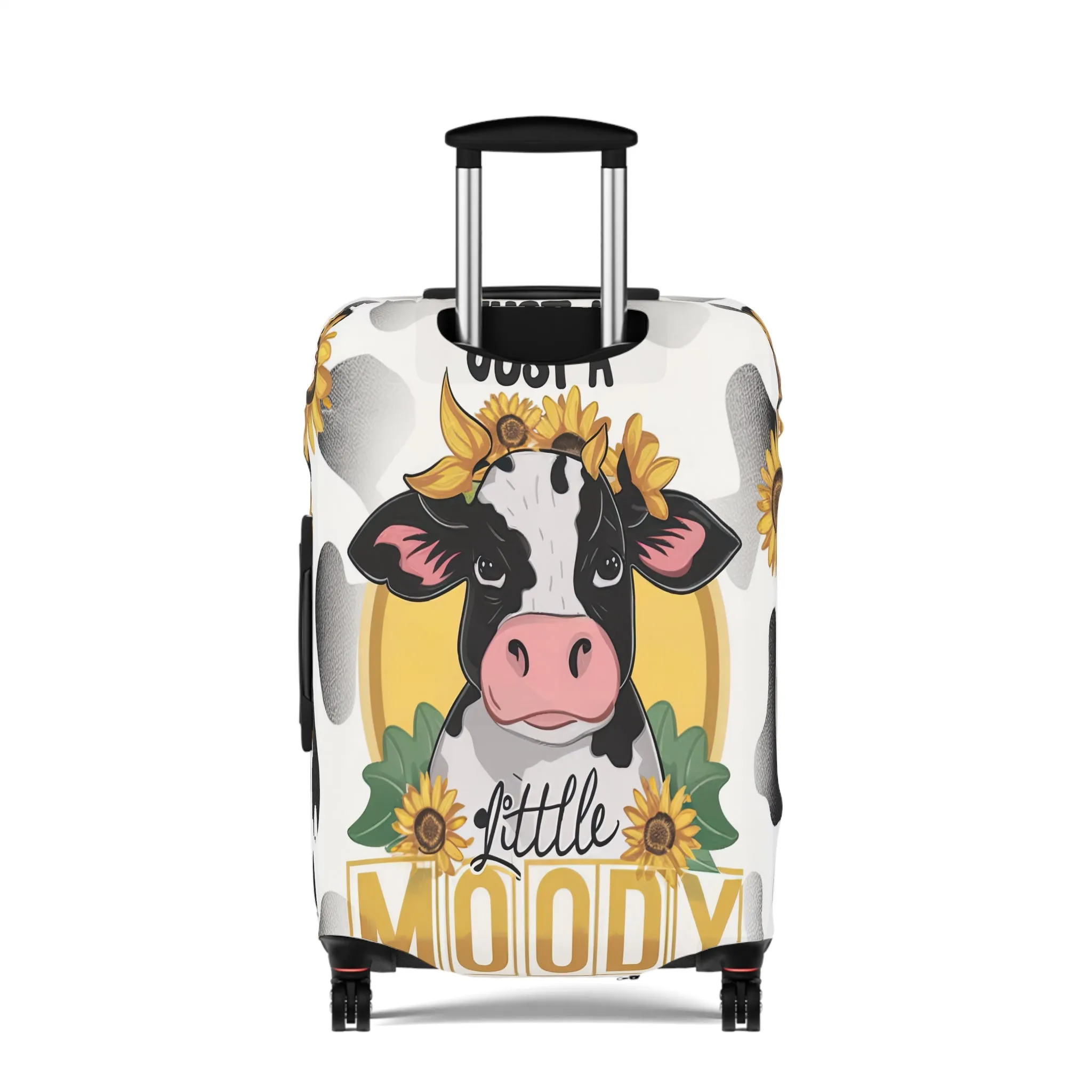 Luggage Cover, Cow, Just a Little Moody, awd-1697