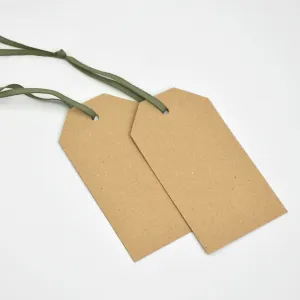 Luggage Kraft Gift Tags Olive (50)