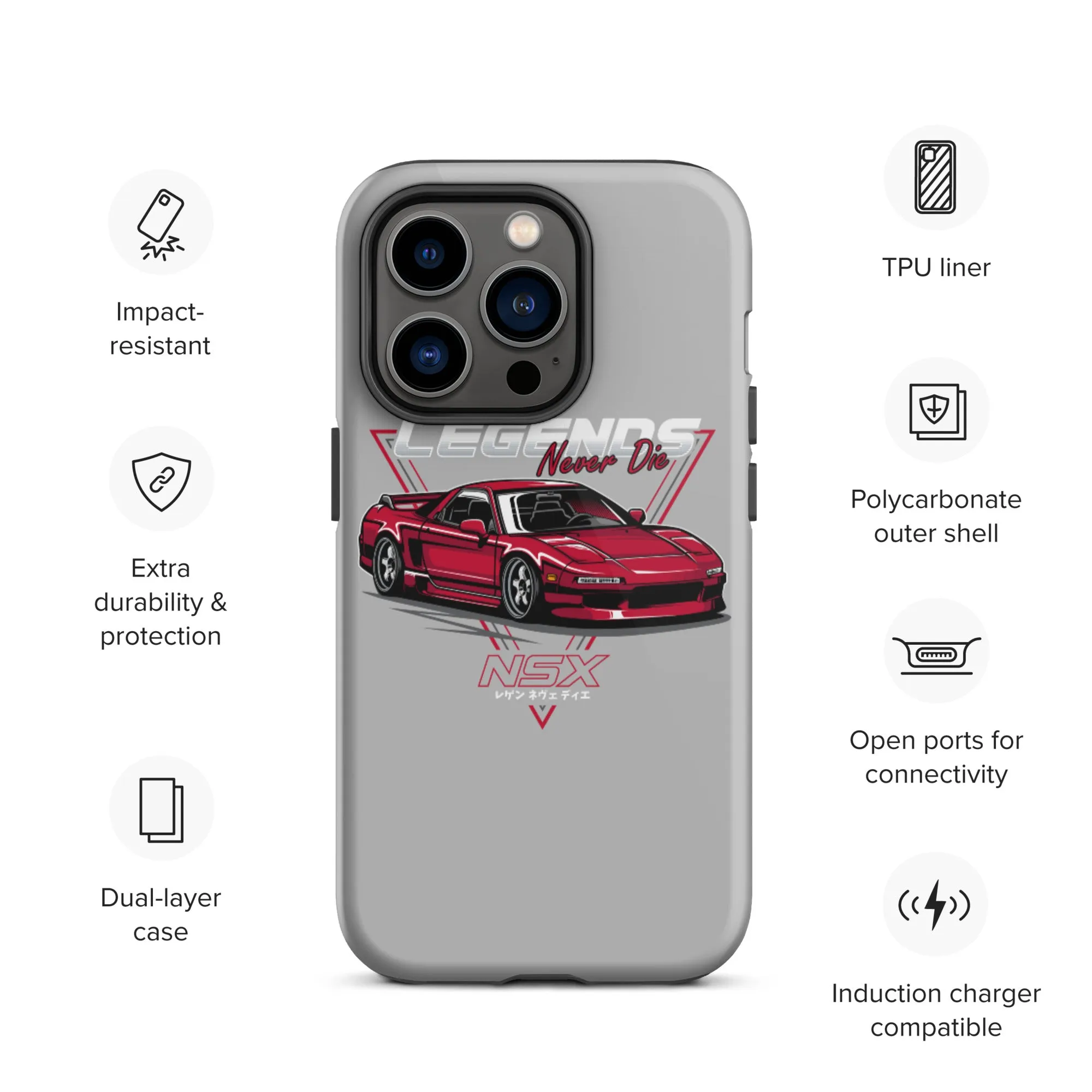 NSX Legends Never Die Car Culture iPhone Case