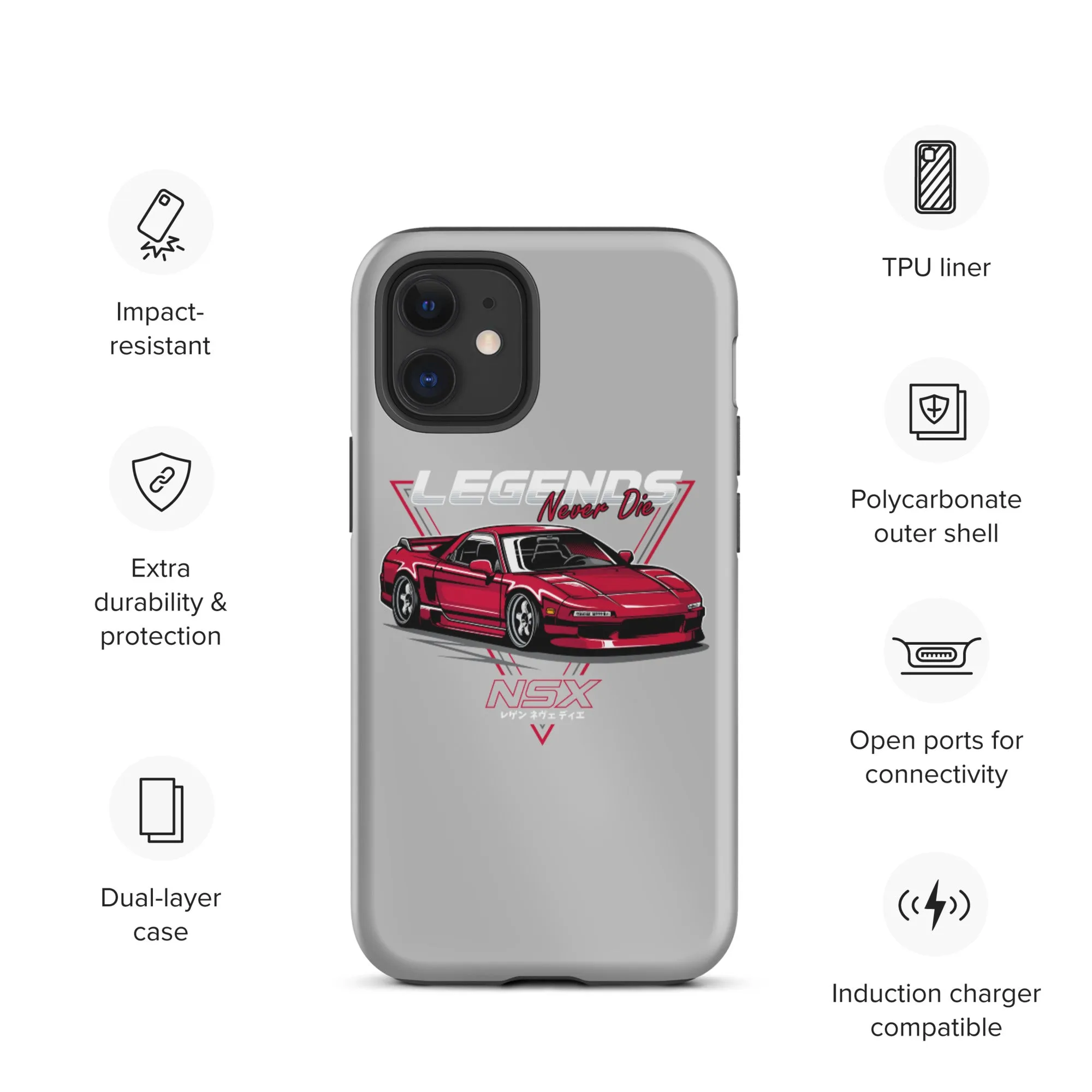 NSX Legends Never Die Car Culture iPhone Case