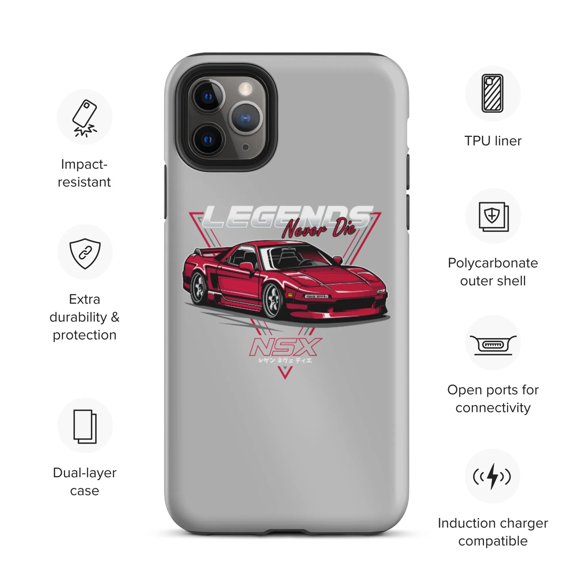 NSX Legends Never Die Car Culture iPhone Case