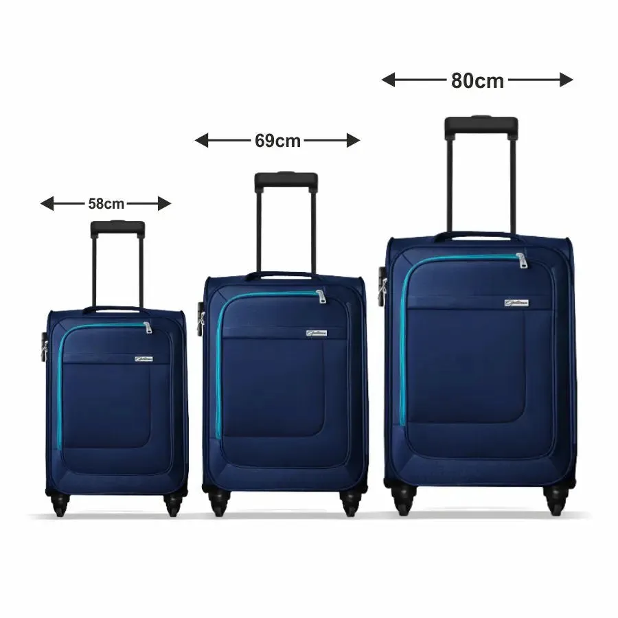 Optima Prion Softside Expandable Roller Luggage, 3-Piece Set (20/24/28)