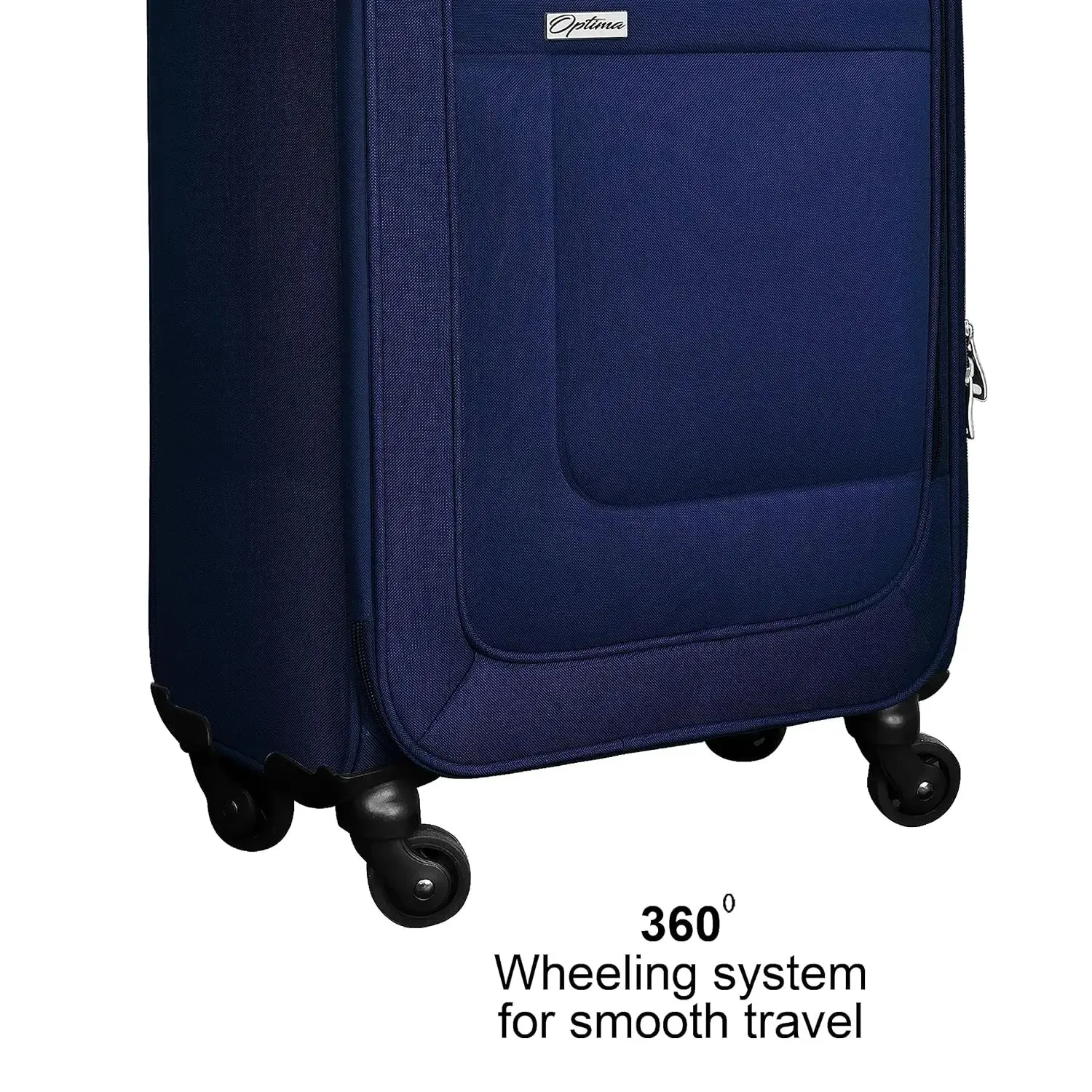 Optima Prion Softside Expandable Roller Luggage, 3-Piece Set (20/24/28)