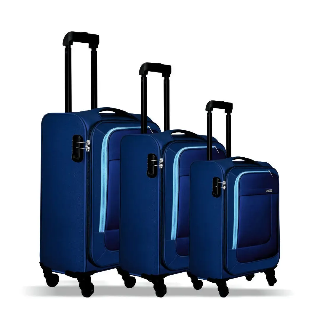 Optima Prion Softside Expandable Roller Luggage, 3-Piece Set (20/24/28)