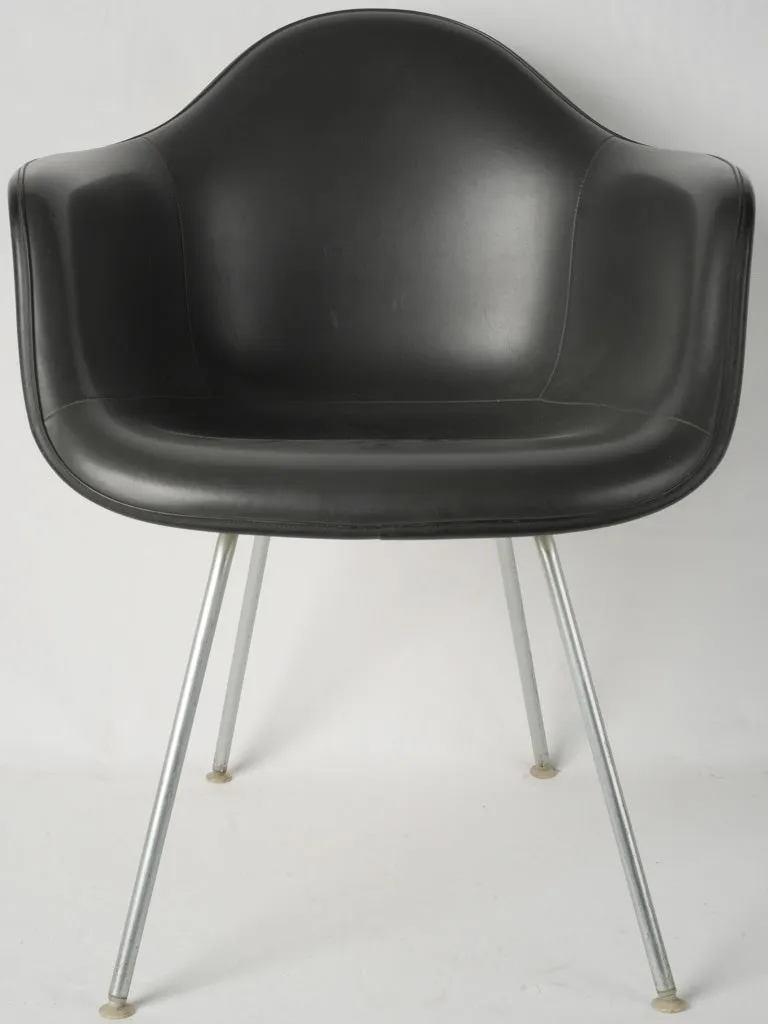 Pair of Eames Molded Fiberglass Armchairs w/ Latex - black 31½"