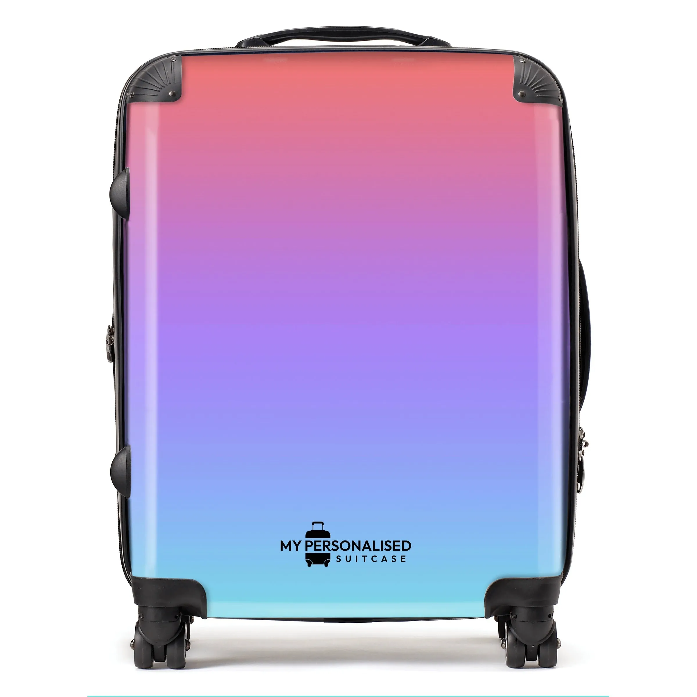 Personalised Blue, Purple and Red Ombre Gradient Suitcase