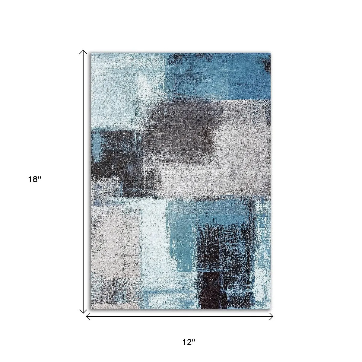 "Abstract Blue Iii" Wrapped Canvas Print Wall Art