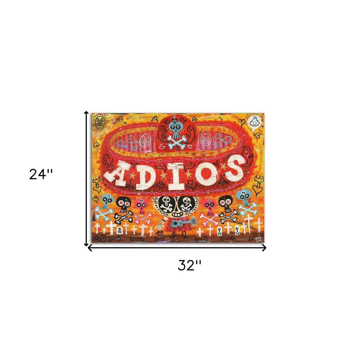 "Adios Amigos" Wrapped Canvas Print Wall Art