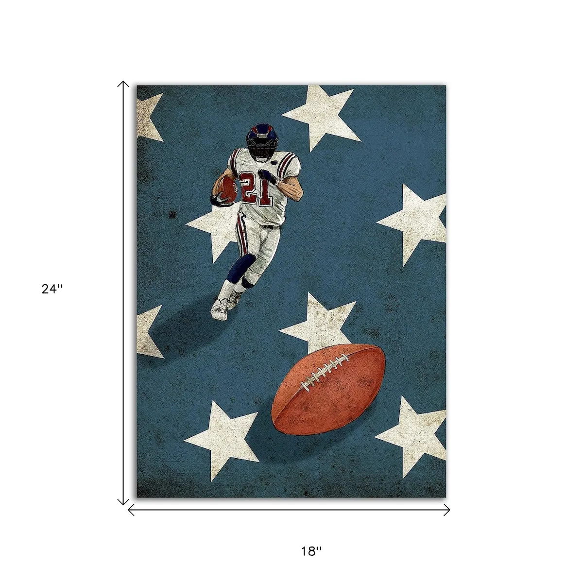 "American Sports: Football 2" Wrapped Canvas Print Wall Art