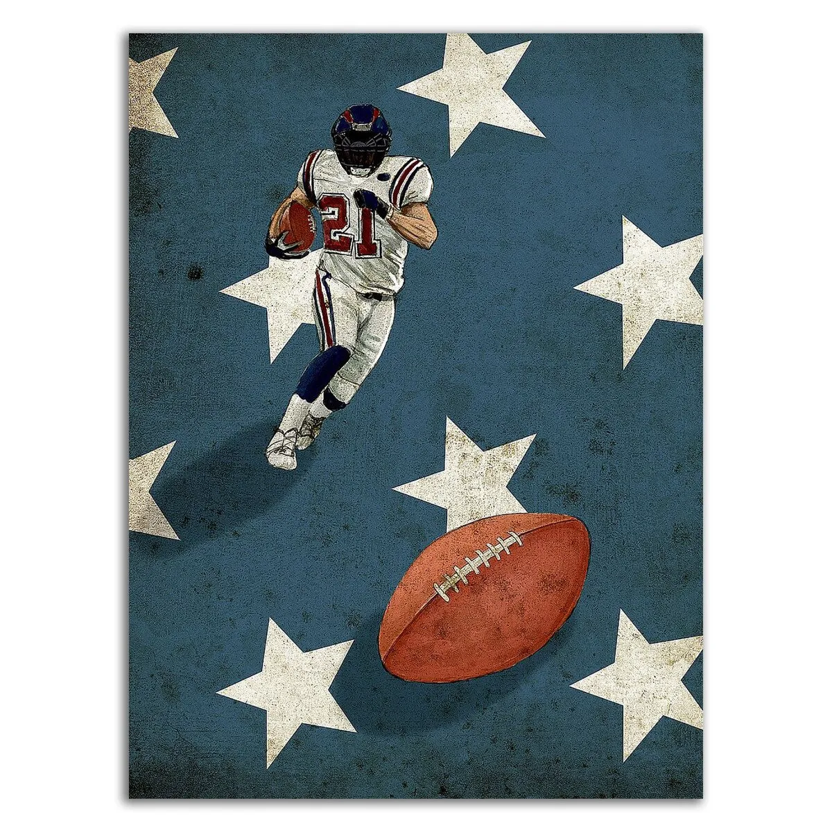 "American Sports: Football 2" Wrapped Canvas Print Wall Art