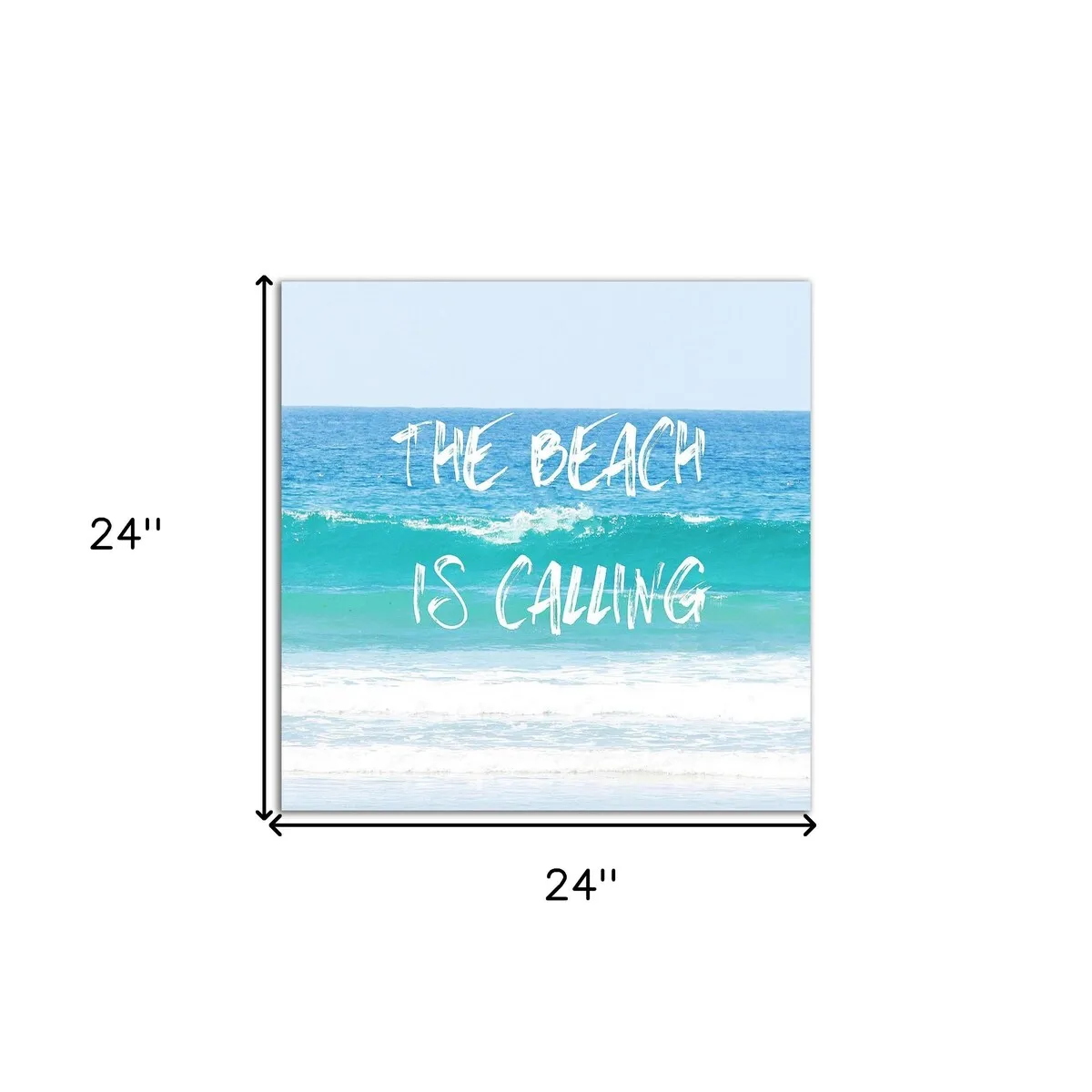 "Beach Is Calling" Wrapped Canvas Print Wall Art