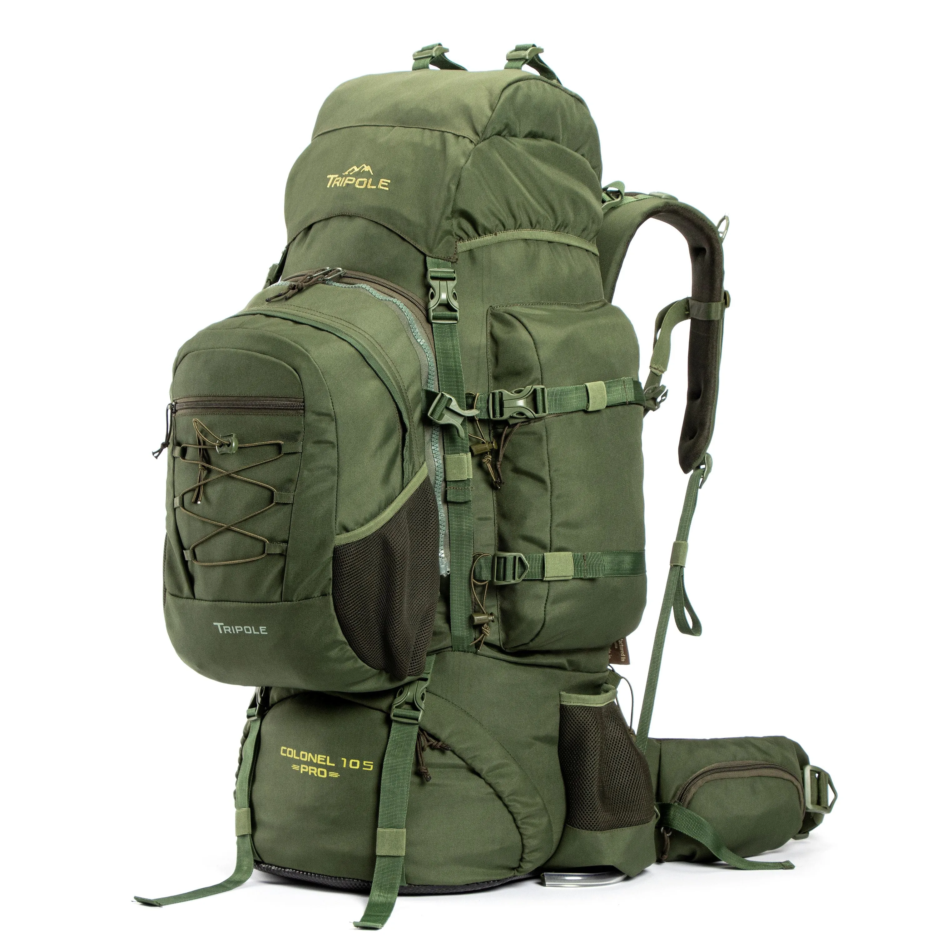 REFURBISHED Colonel Pro Metal Frame Rucksack | Front Opening | Detachable Bag | Rain Cover | 105/90 Litres