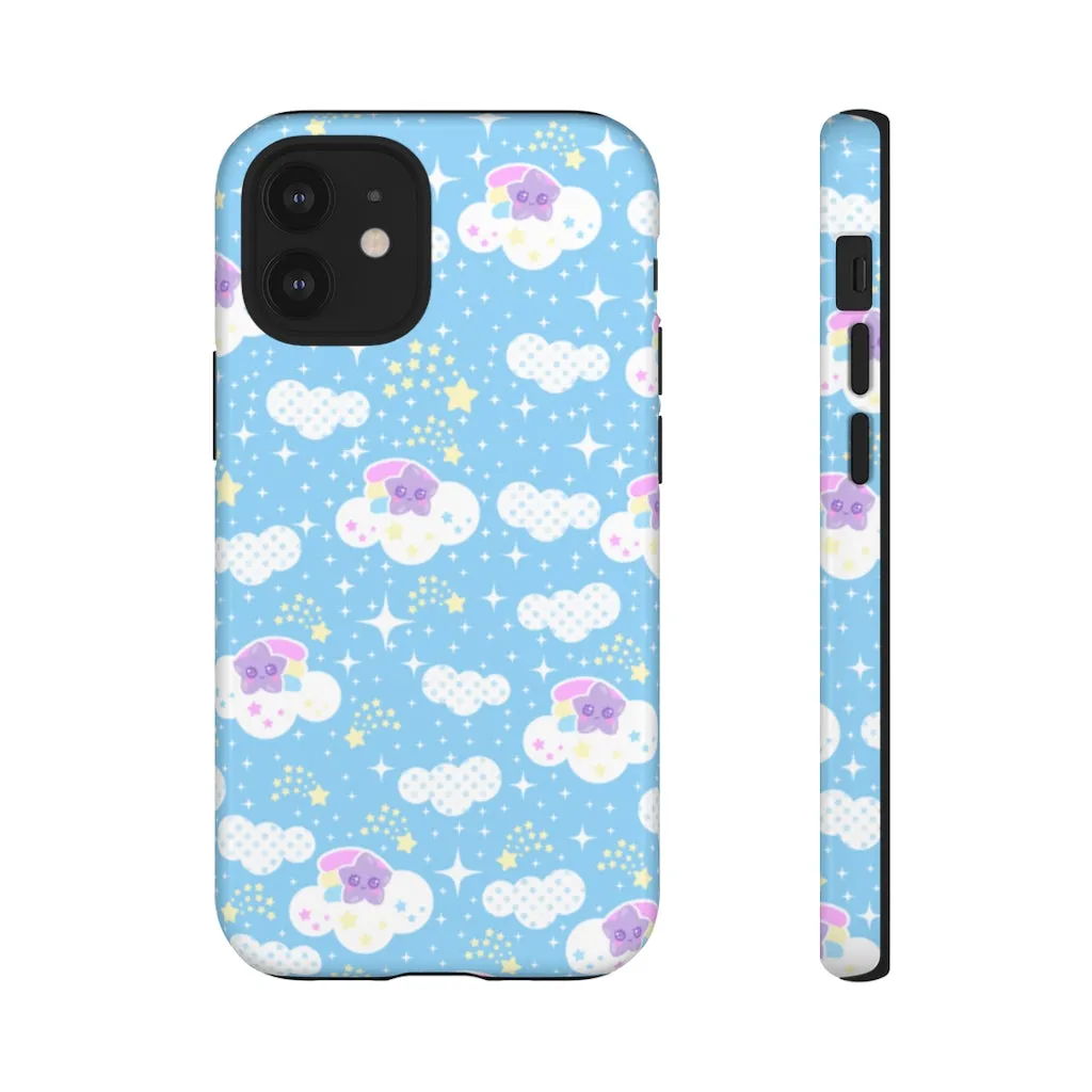 Shooting Star Clouds Blue Tough Phone Case