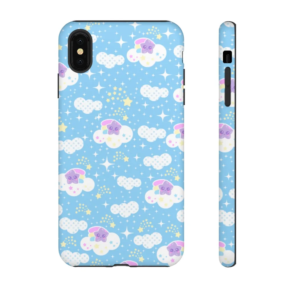 Shooting Star Clouds Blue Tough Phone Case