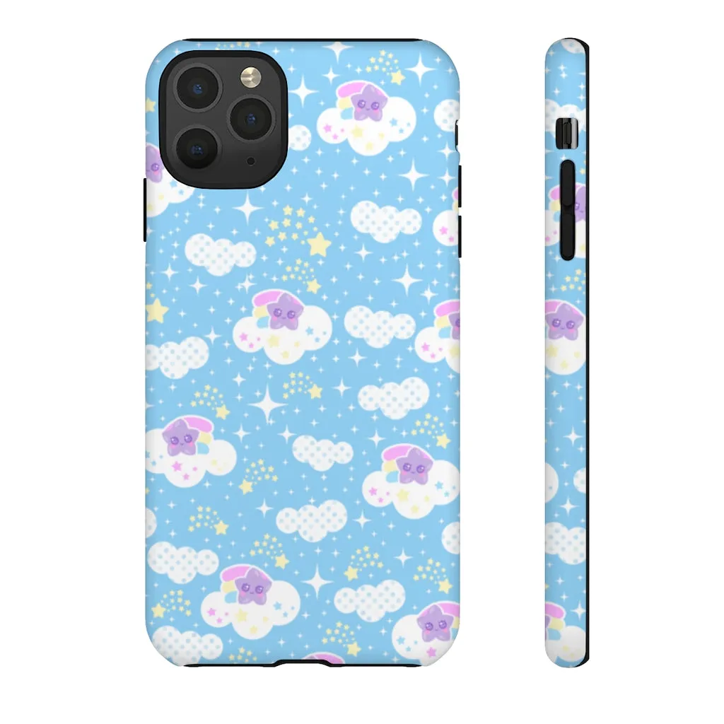 Shooting Star Clouds Blue Tough Phone Case