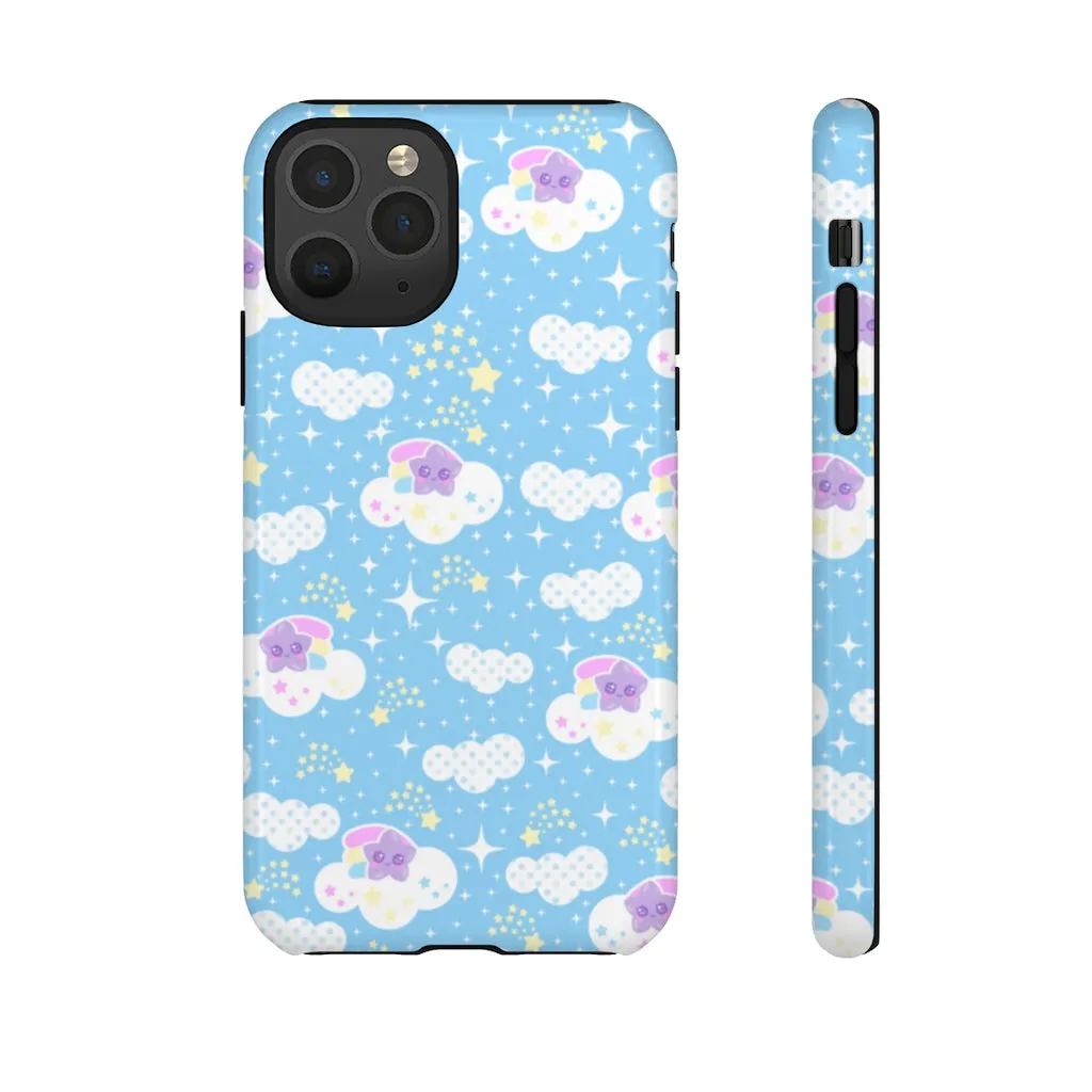 Shooting Star Clouds Blue Tough Phone Case