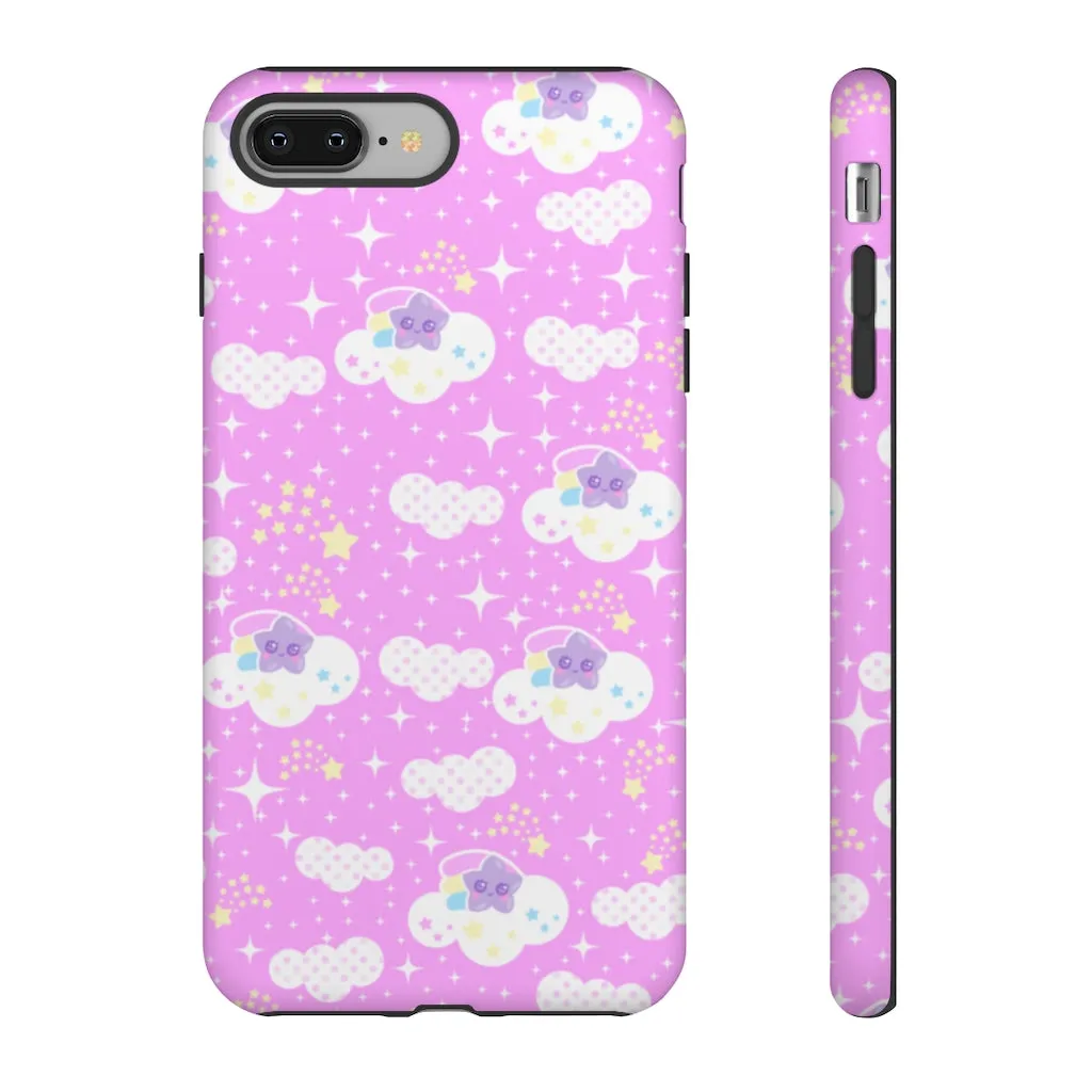 Shooting Star Clouds Pink Tough Phone Case