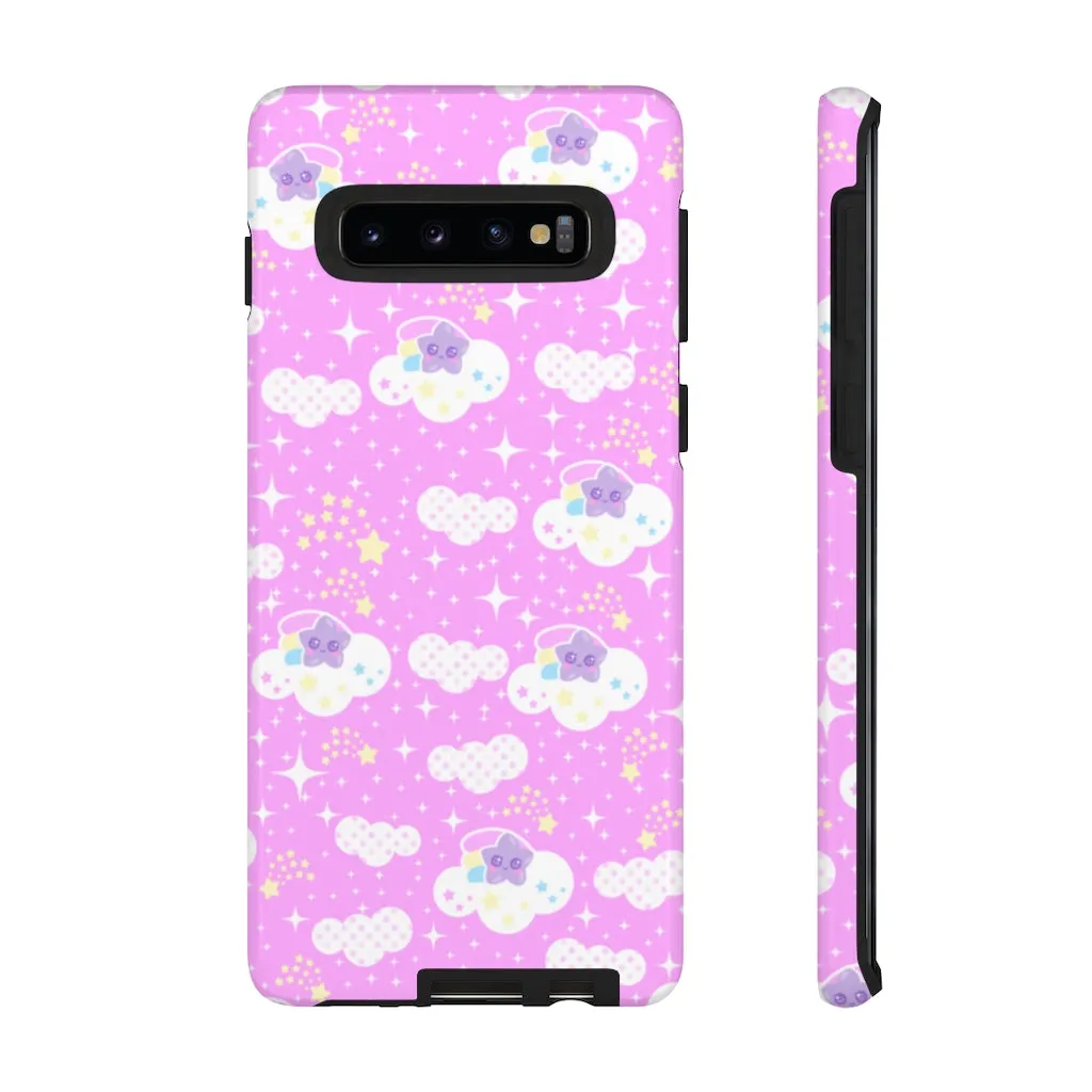 Shooting Star Clouds Pink Tough Phone Case