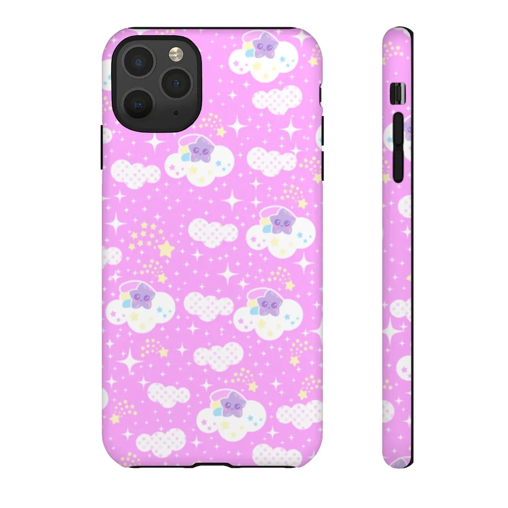 Shooting Star Clouds Pink Tough Phone Case